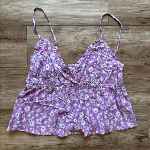 ABOUND - NORDSTROM ~ 100% Viscose Wind Daisy Purple Swing Camisole Medium NEW - Picture 3 of 12